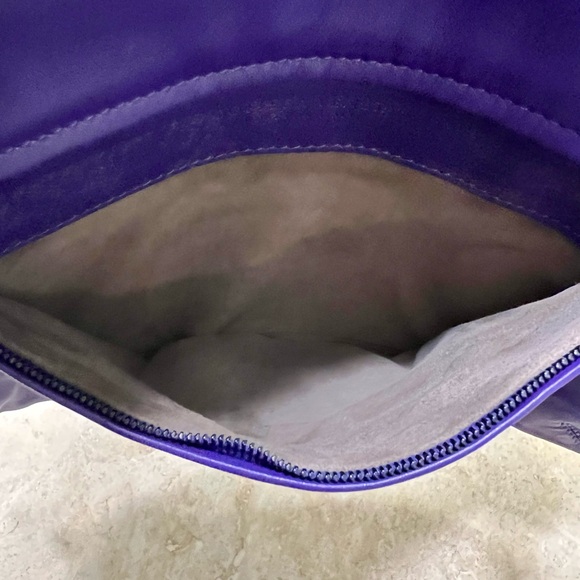 Bottega Veneta Lambskin and Snake Intrecciato Purple Clutch - Picture 5 of 12